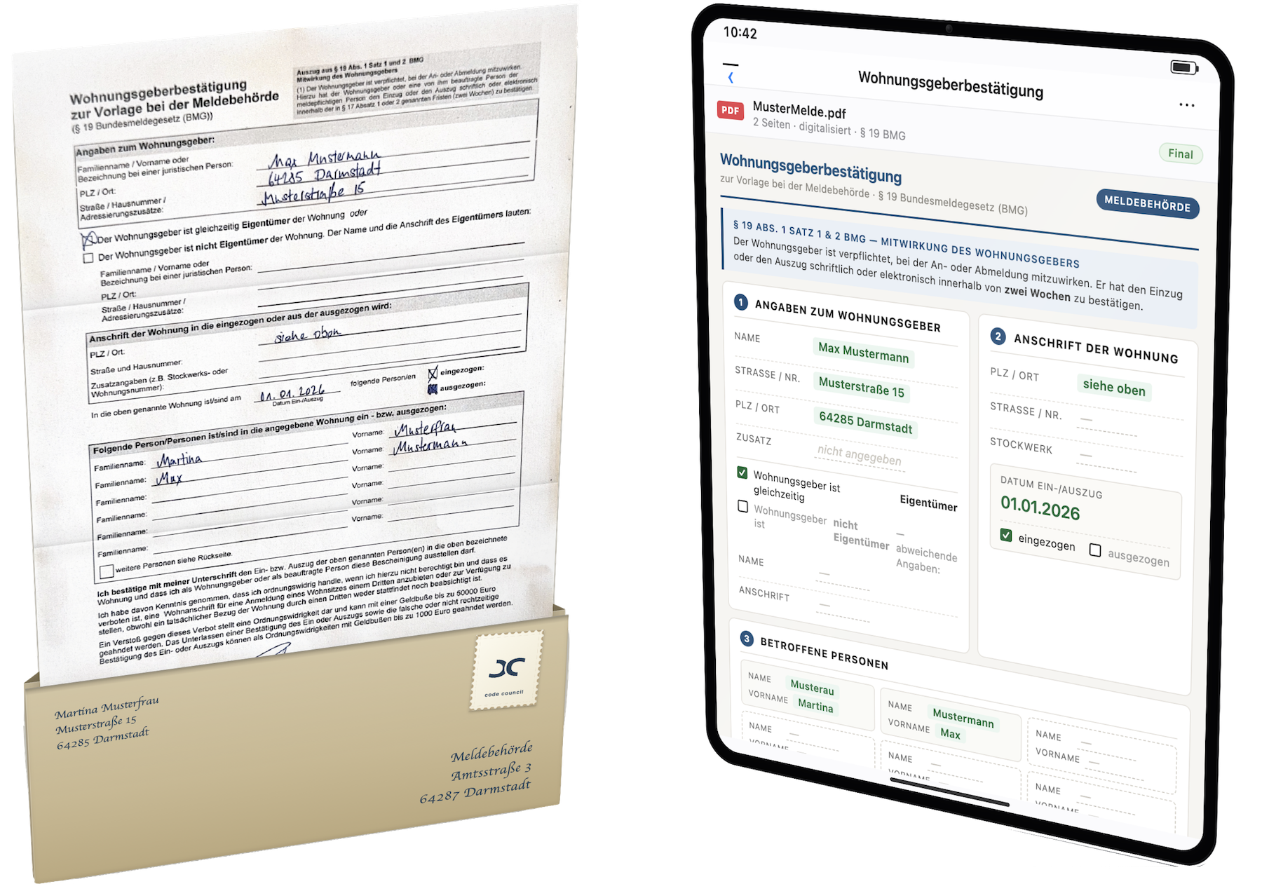 scanned and digitized documents by AI code council